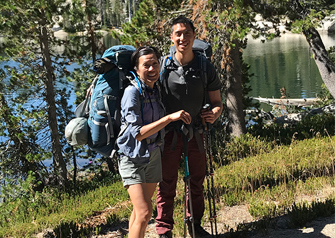 patient backpacking after spine surgery
