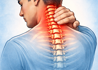https://www.rushortho.com/media/xw0j0sqi/stiff-neck-cervical-spine-inflammation-illustration.png?height=238&v=1dca68e6ad5b6f0&width=335
