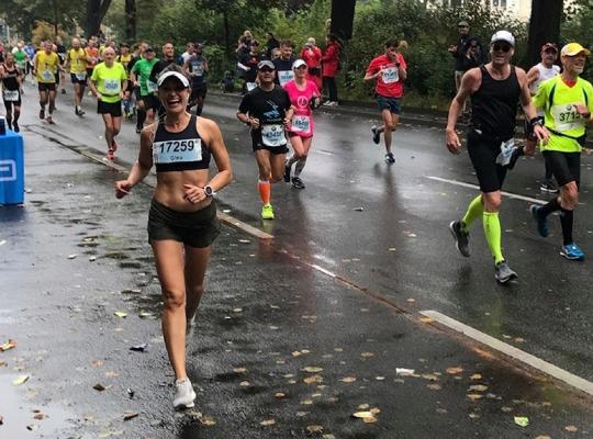 patient Gina Uebelhor running marathon